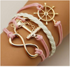 Leather Jewelry Bracelet Multi Double Layer Infinite