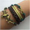 Leather Jewelry Bracelet Multi Double Layer Infinite