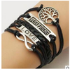 Leather Jewelry Bracelet Multi Double Layer Infinite