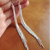 Vintage Silver Earrings Long Tassel