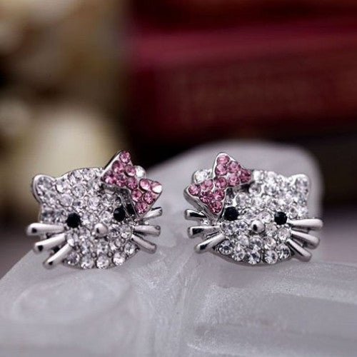 Cartoon Shape Cute Little Cat Earrings