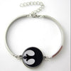 Bracelet Star Wars Rebel Alliance Art Photo White Glass Gem Jewelry