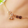 Titanium Steel 18K Rose Gold anklet Lucky Coins Bell Anklet