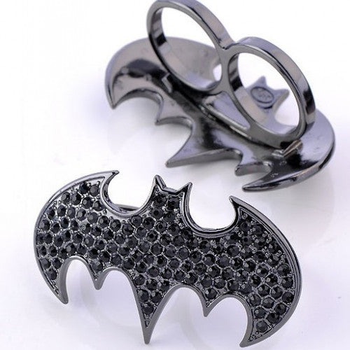 The Avengers Batman Logo Rhinestone Charm Alloy Ring