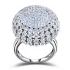 Lovely Platinum 2 mm Full Round Zircon Paved Vintage Ring