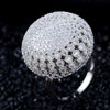 Lovely Platinum 2 mm Full Round Zircon Paved Vintage Ring