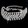 Luxury Crystal Rhinestone Femme Bridal Wedding Bracelets