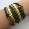 Leather Jewelry Bracelet Multi Double Layer Infinite