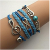 Leather Jewelry Bracelet Multi Double Layer Infinite