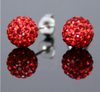 Color Micro Disco Ball Mix CZ Crystal Clay Stud Earrings