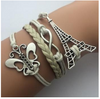 Leather Jewelry Bracelet Multi Double Layer Infinite