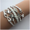 Leather Jewelry Bracelet Multi Double Layer Infinite