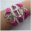 Leather Jewelry Bracelet Multi Double Layer Infinite