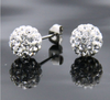 Color Micro Disco Ball Mix CZ Crystal Clay Stud Earrings