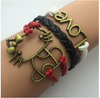 Leather Jewelry Bracelet Multi Double Layer Infinite