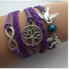 Leather Jewelry Bracelet Multi Double Layer Infinite